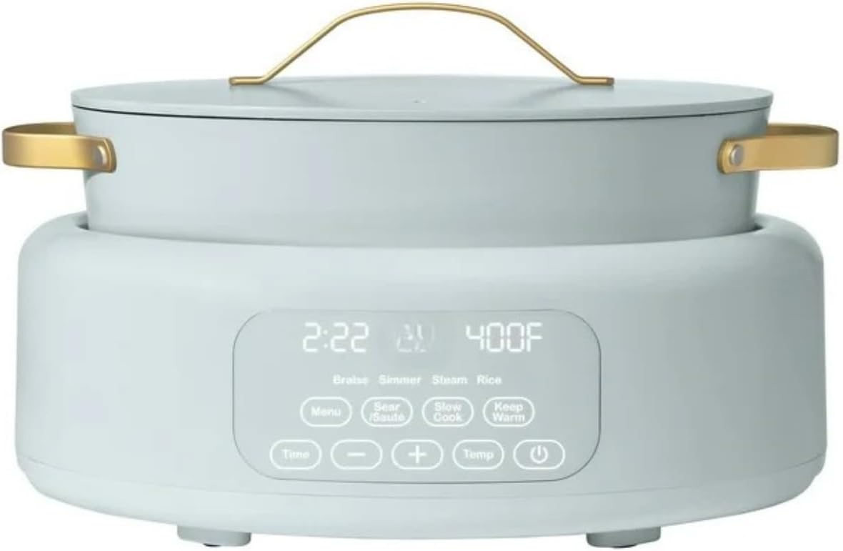 Multi-Cooker 6-Quart 10-in-1 Electric Multi Cooker, Digital Controls, Slow Cook, Steam, Sauté & Rice, Oven-Safe Nonstick Pot