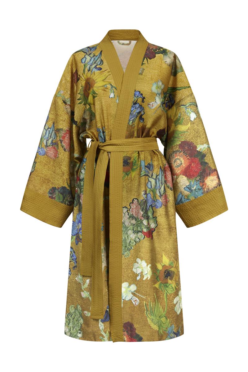 Beddinghouse x Van Gogh Museum kimono Partout des Fleurs Kimono - L/xL cm - goud