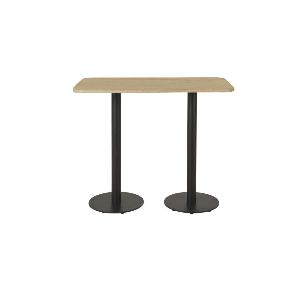 Element Business - Plateau de table professionnel rectangulaire en manguier beige 4 personnes L120