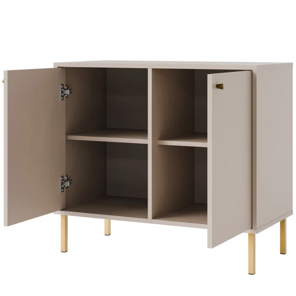 KONSIMO FLOREN Mała komoda do przechowywania kremowa elegancka