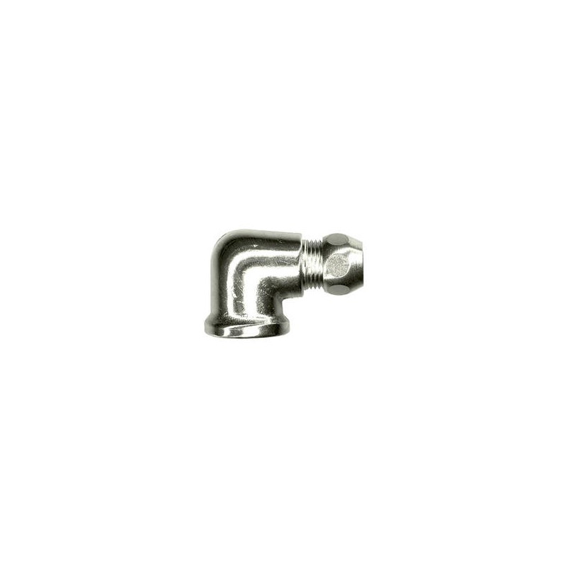 Raccord coude chromé F 1/2