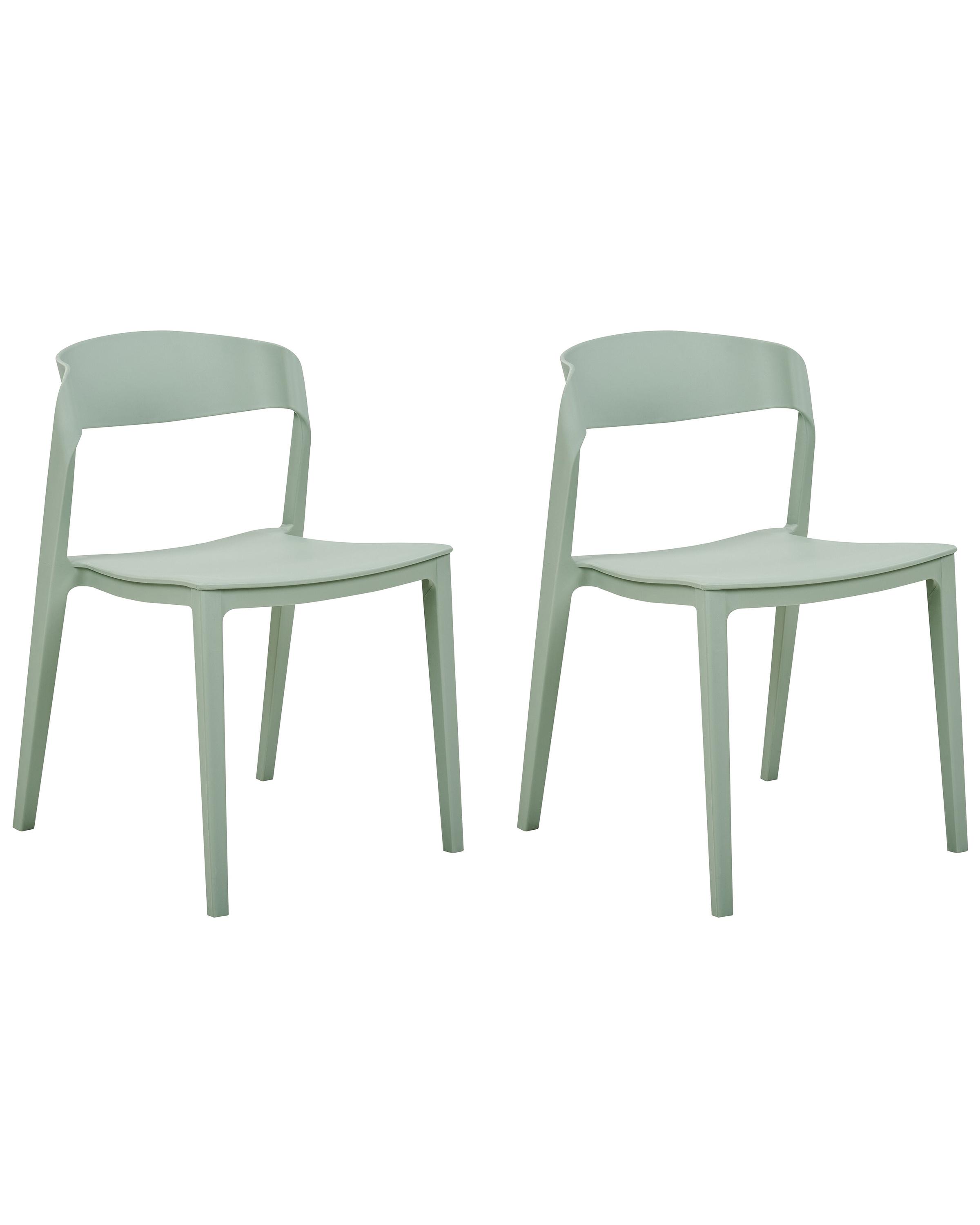 Set of 2 Dining Chairs SOMERS Mint Green