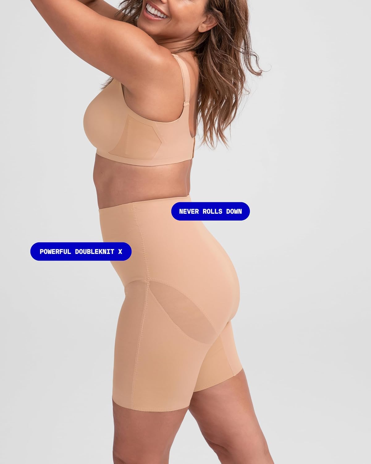 HONEYLOVE Mid-Waist Short - Strong Compression Shapewear for Women