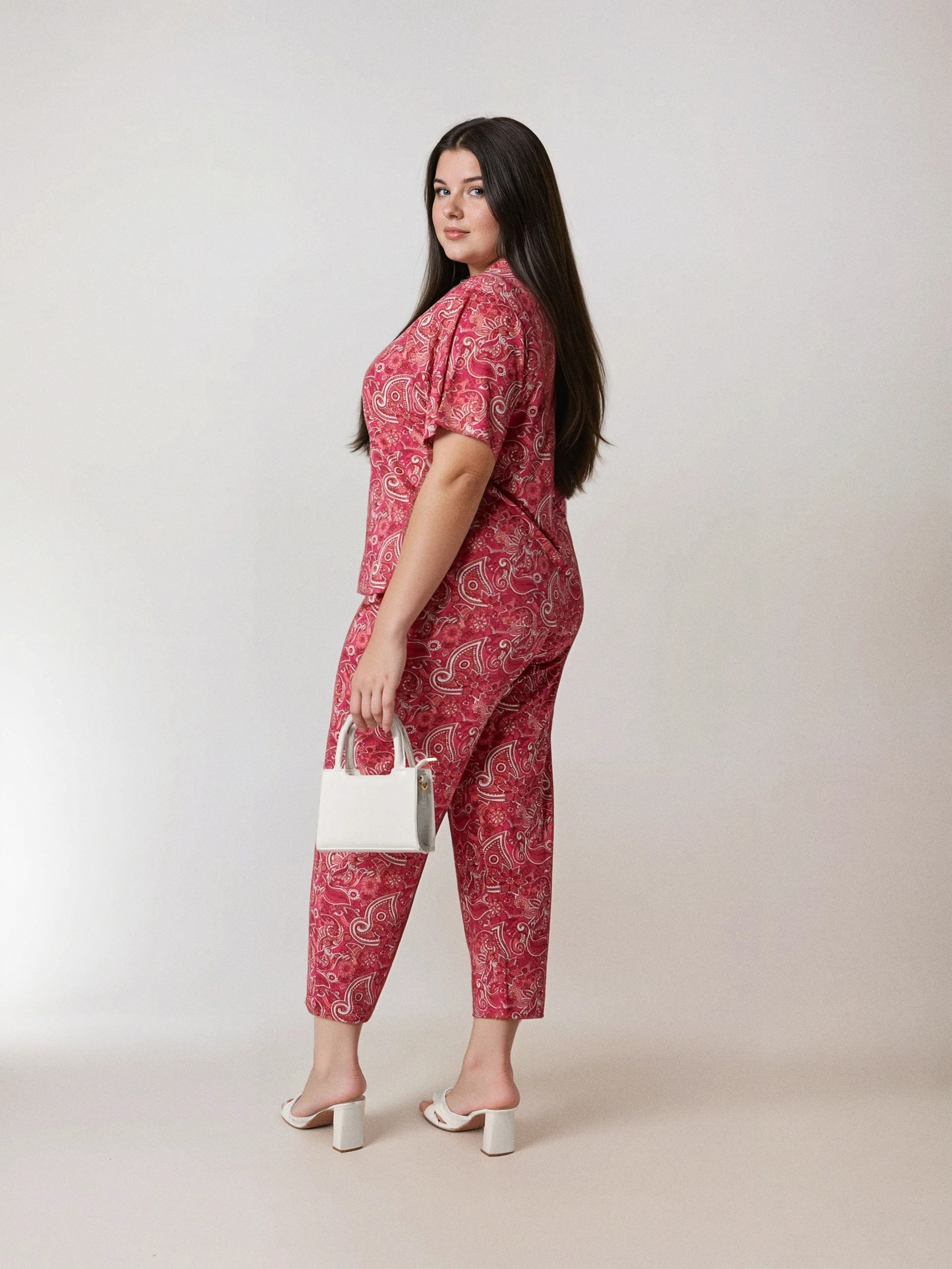 Spodnie ze wzorem Plus Size