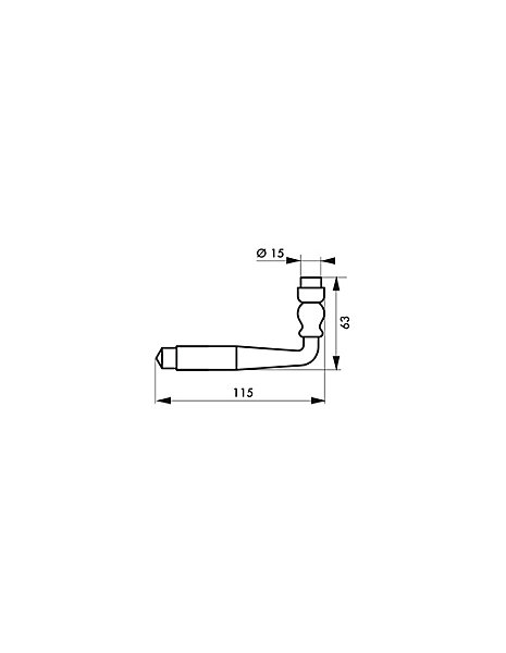 Paire de béquilles fil torsadé pour porte, carré 7x100mm, 2 portées, noir - THIRARD