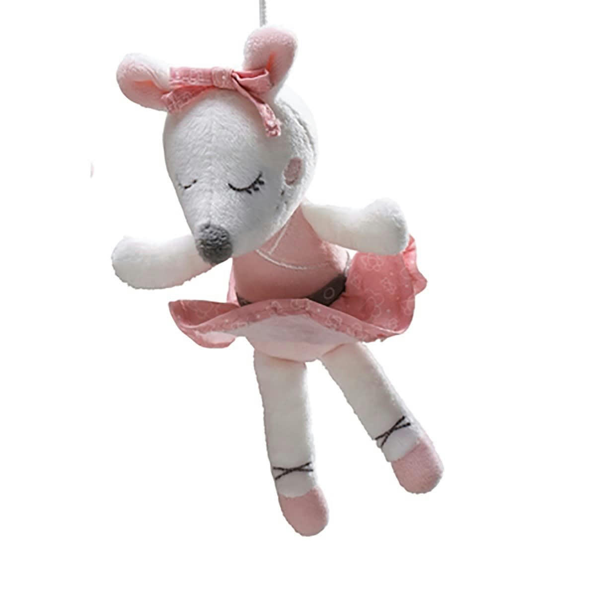 LILIBELLE - Mobile musical en coton Rose