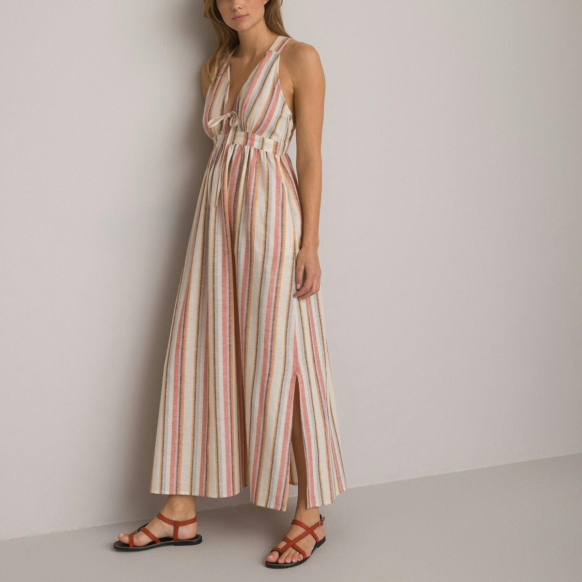 Robe bain de soleil rayée
