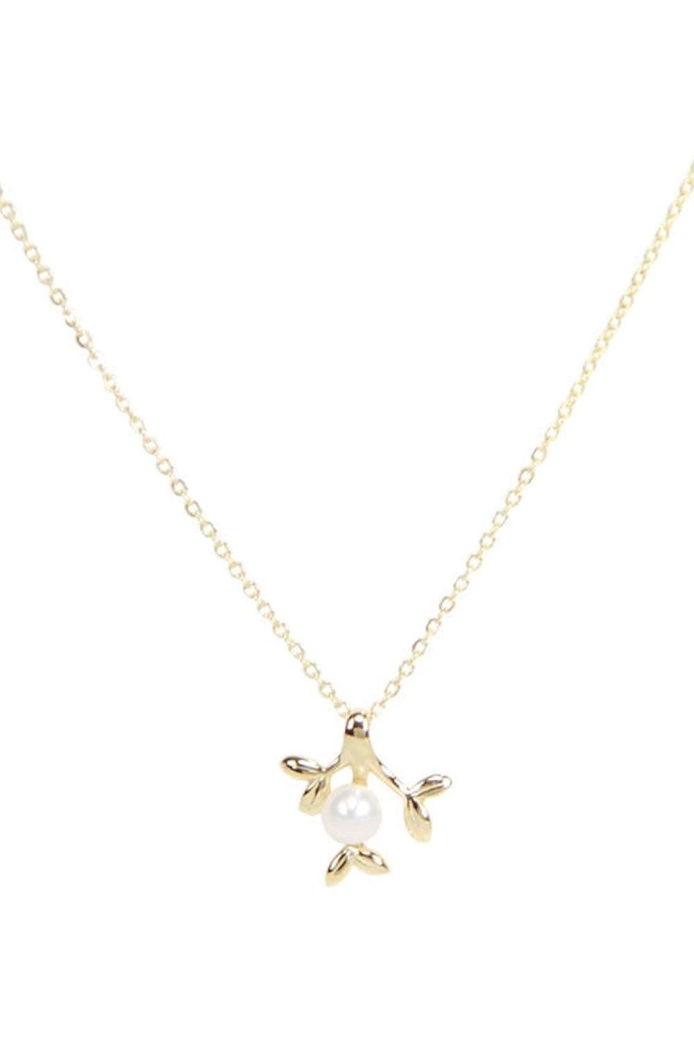Elk & Bloom 18k Gold Pearl Choker Necklace