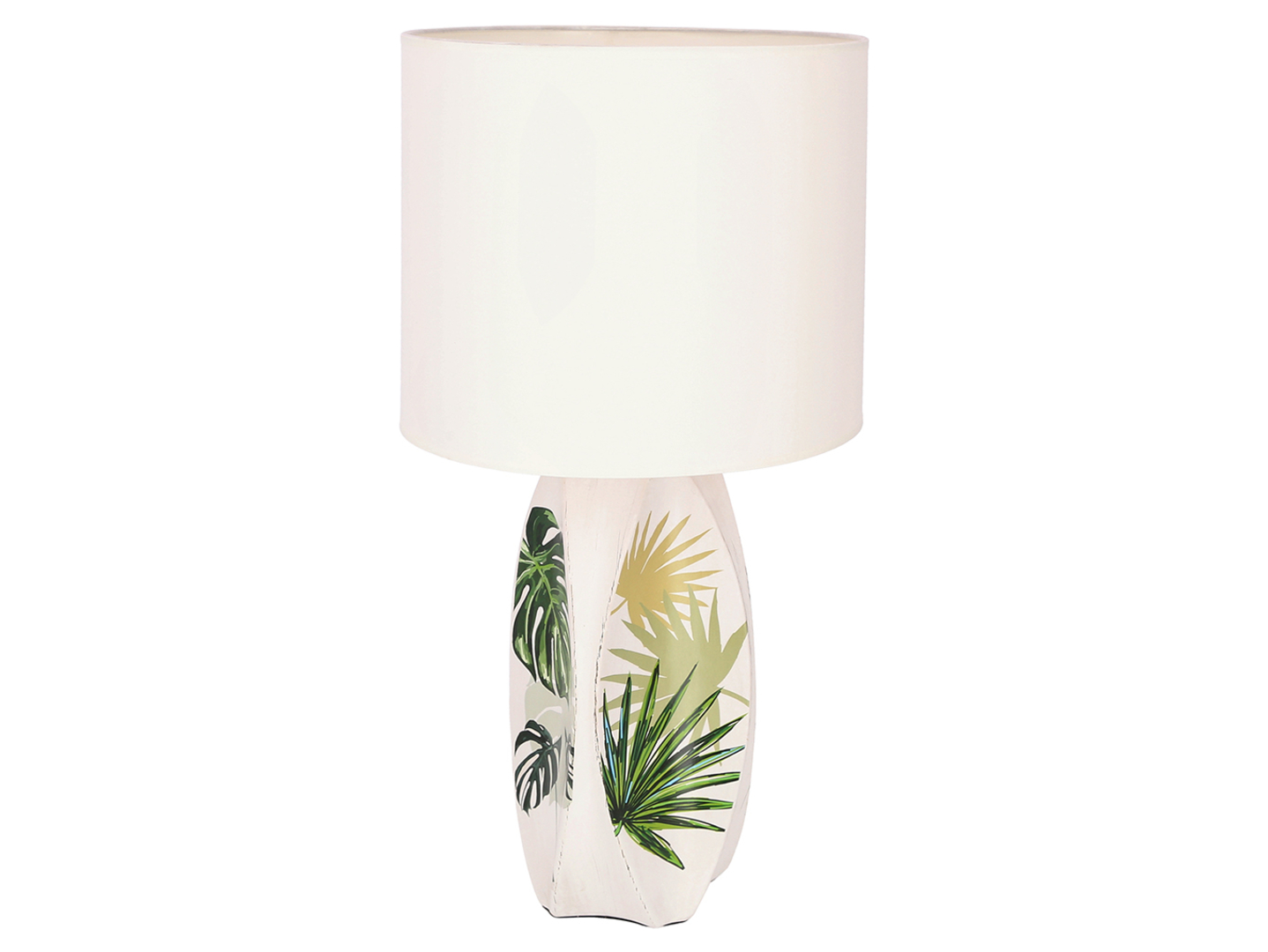 Lampa stołowa Palma ceramiczna biała