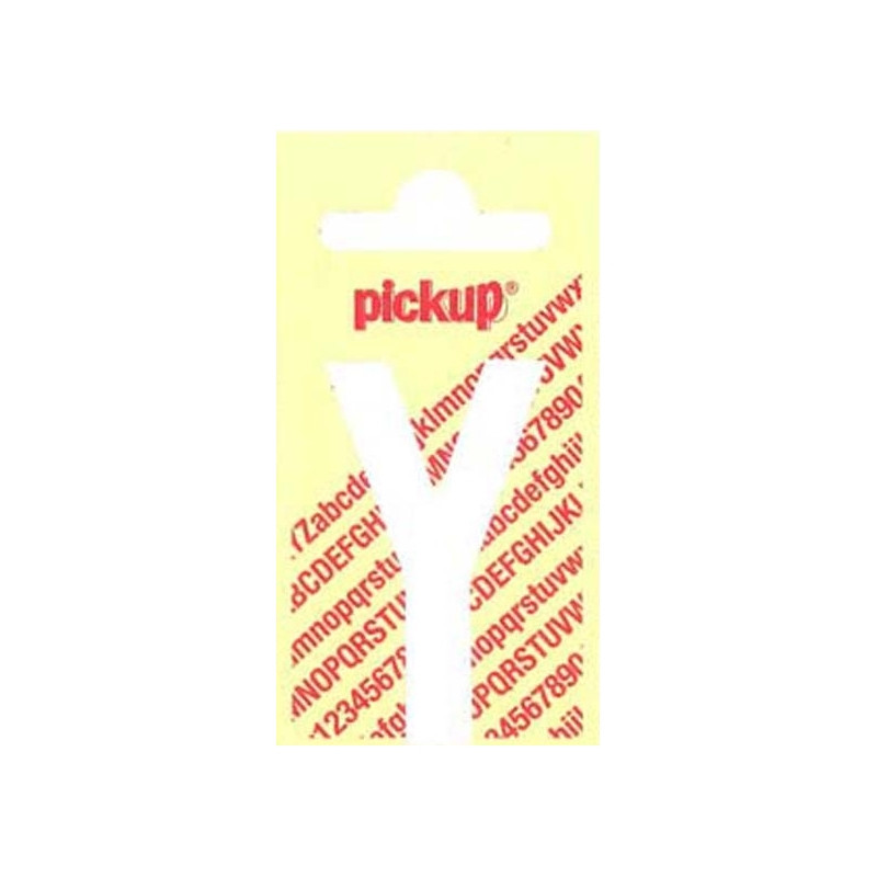 Lettre Y adhésive blanche 4 x 6 cm
