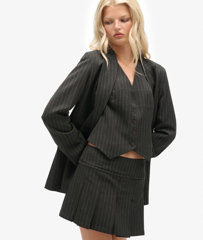 Pinstripe Boyfriend Blazer