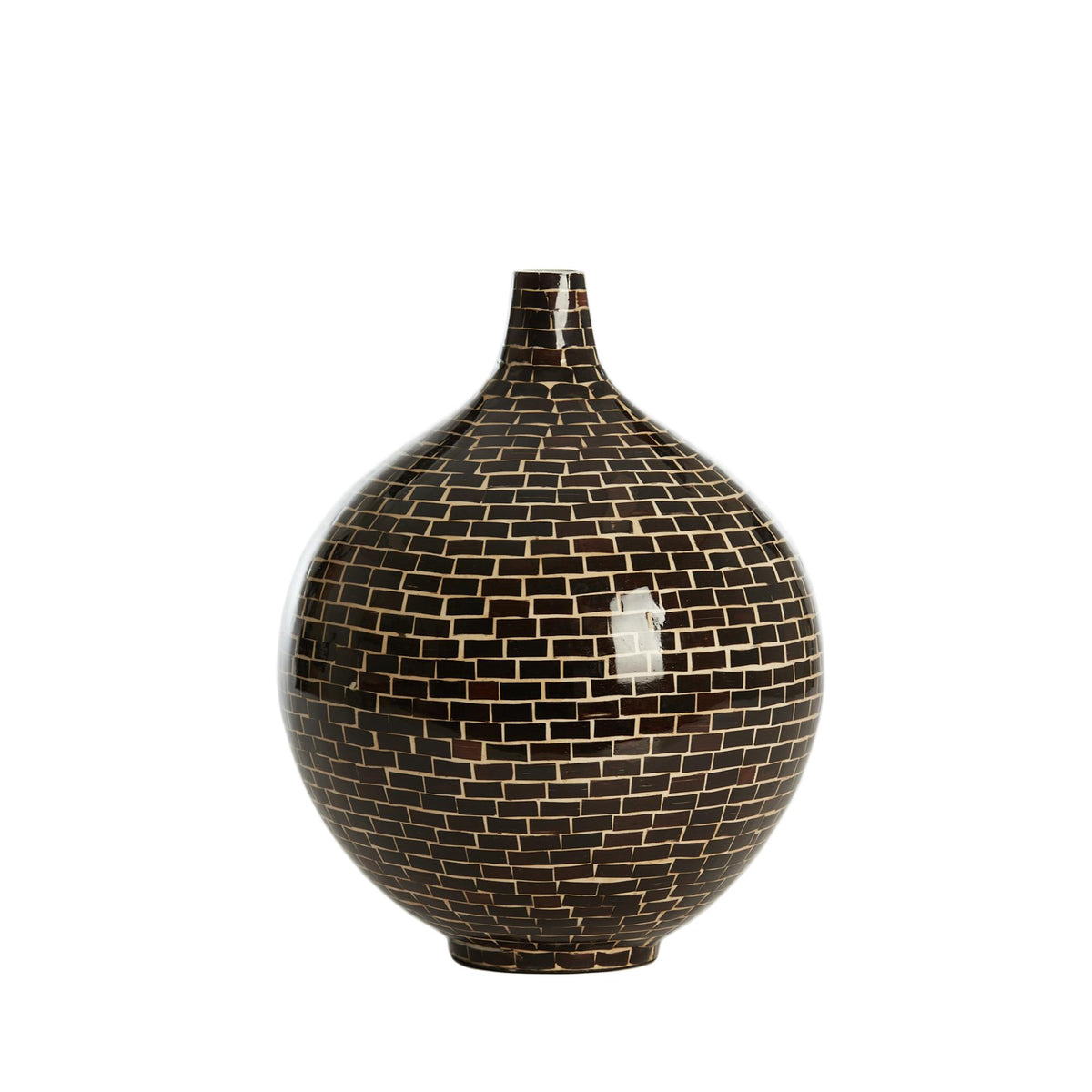 Light & Living vaas Elorza - bruin - Ø28cm
