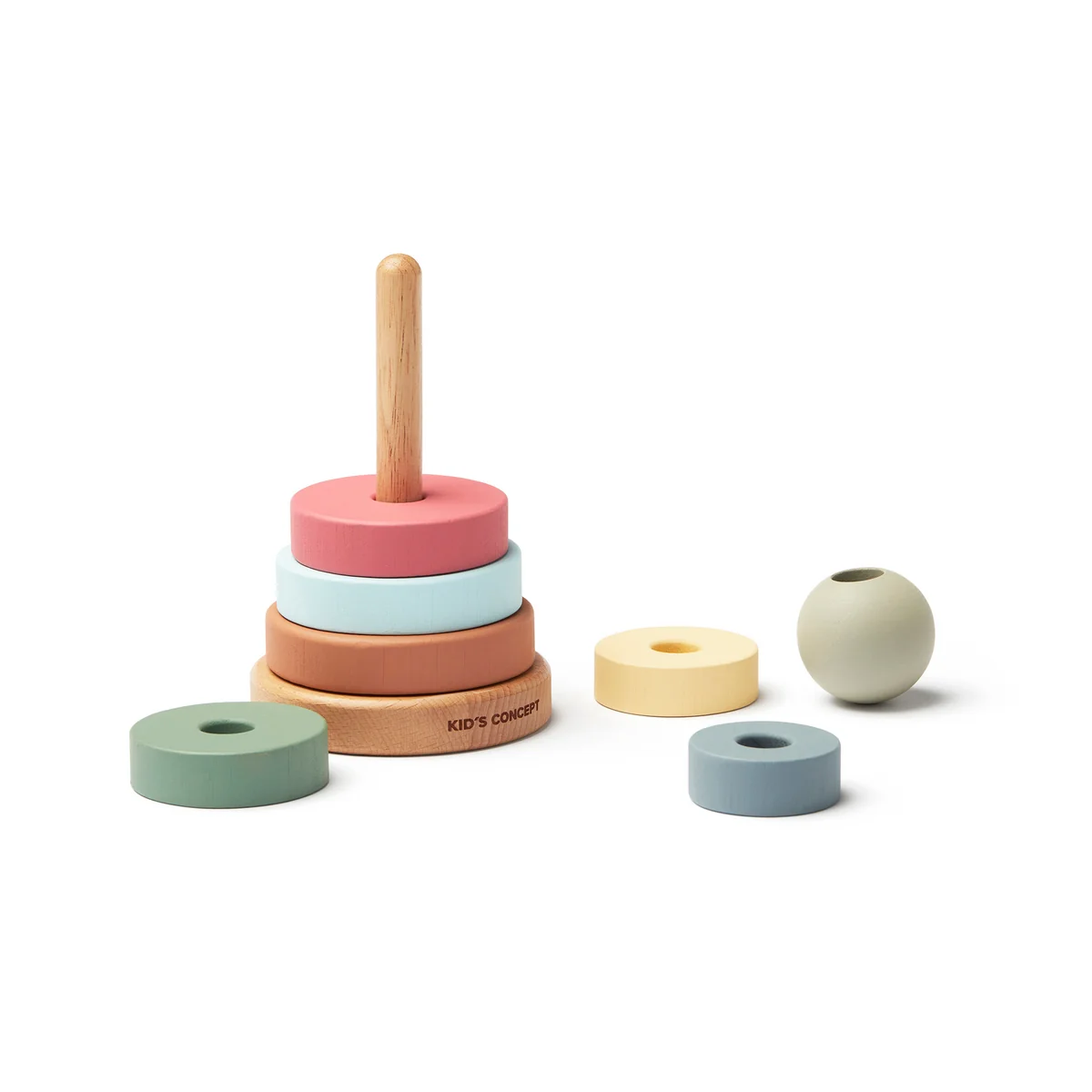 Kids Concept - Edvin Stapelringe, bunt (7er-Set)