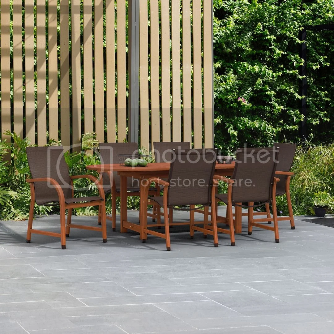 Amazonia Miller 7 piece FSC Certified Wood Outdoor Patio Dinig Set - 7 Piece