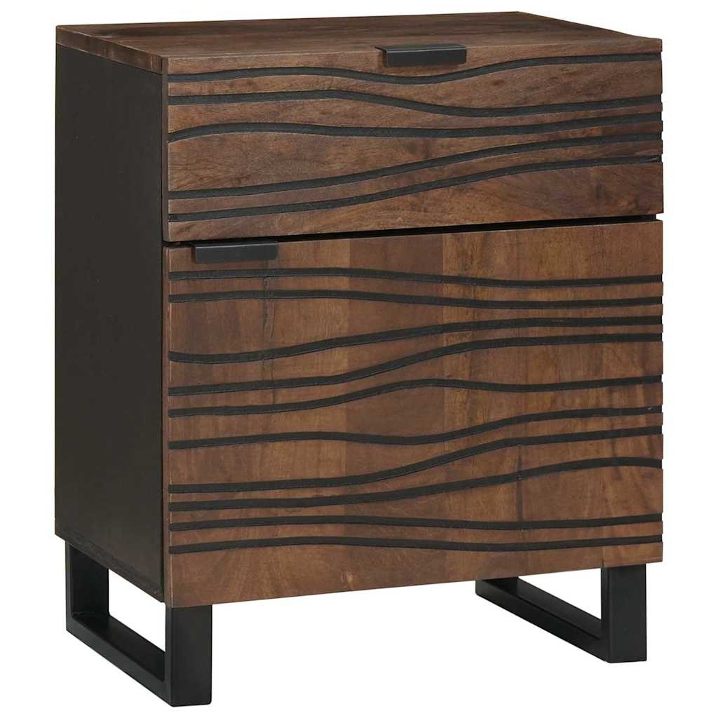 Szafka Nocna Drewniana Komoda Stolik Nocny Do Sypialni 50 x 33 x 60 cm