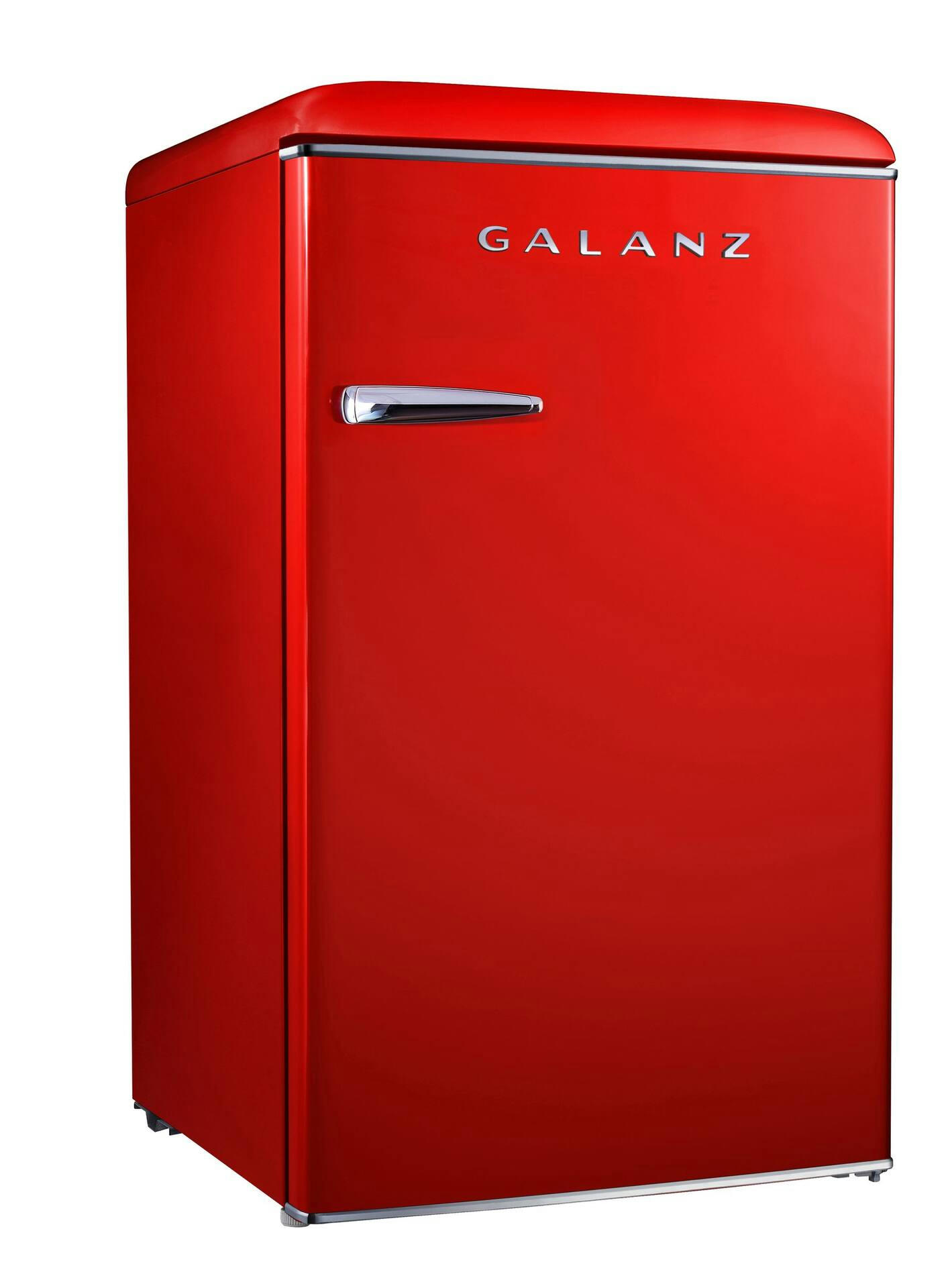 Galanz Compact Mini Refrigerator with Adjustable Thermostat, 3.5-cu.ft. Red