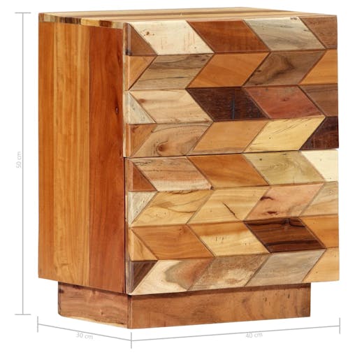 NNEVL Bedside Cabinet 40x30x50 cm Solid Reclaimed Wood