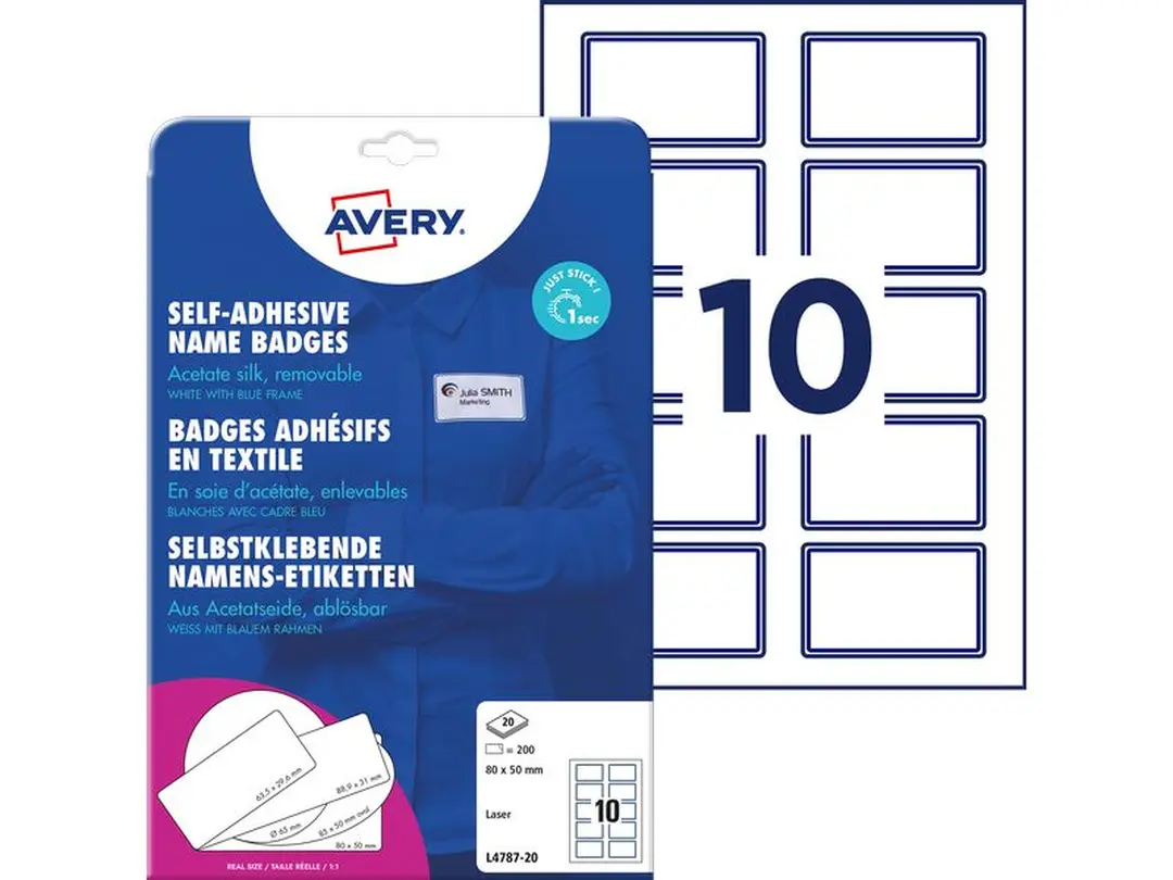 Etiketten 20er-Set Namensetiketten