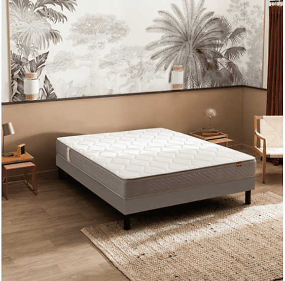 Ensemble Epeda DESTINATION   Sommier Escale confort ferme   Pieds 140x200 Ressorts