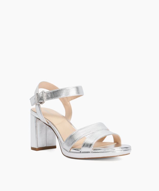 Manifesting Silver - Block Heel Sandals