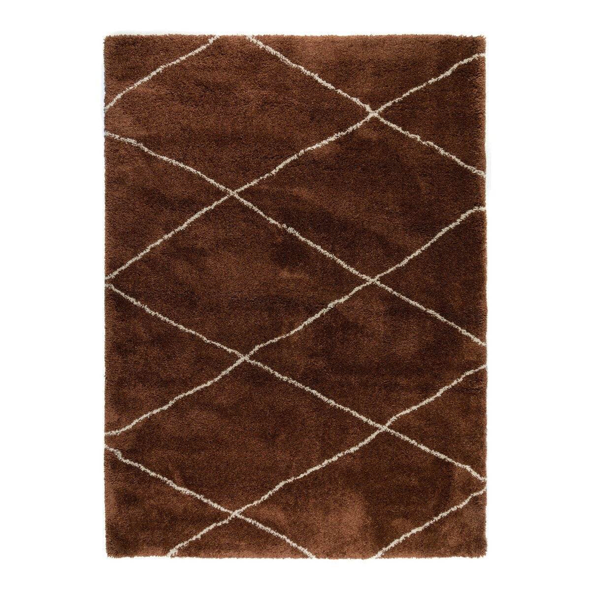 Interieur05 berber vloerkleed- hoogpolig- roest/cream - scandinavisch - nea - 160 x 230 cm