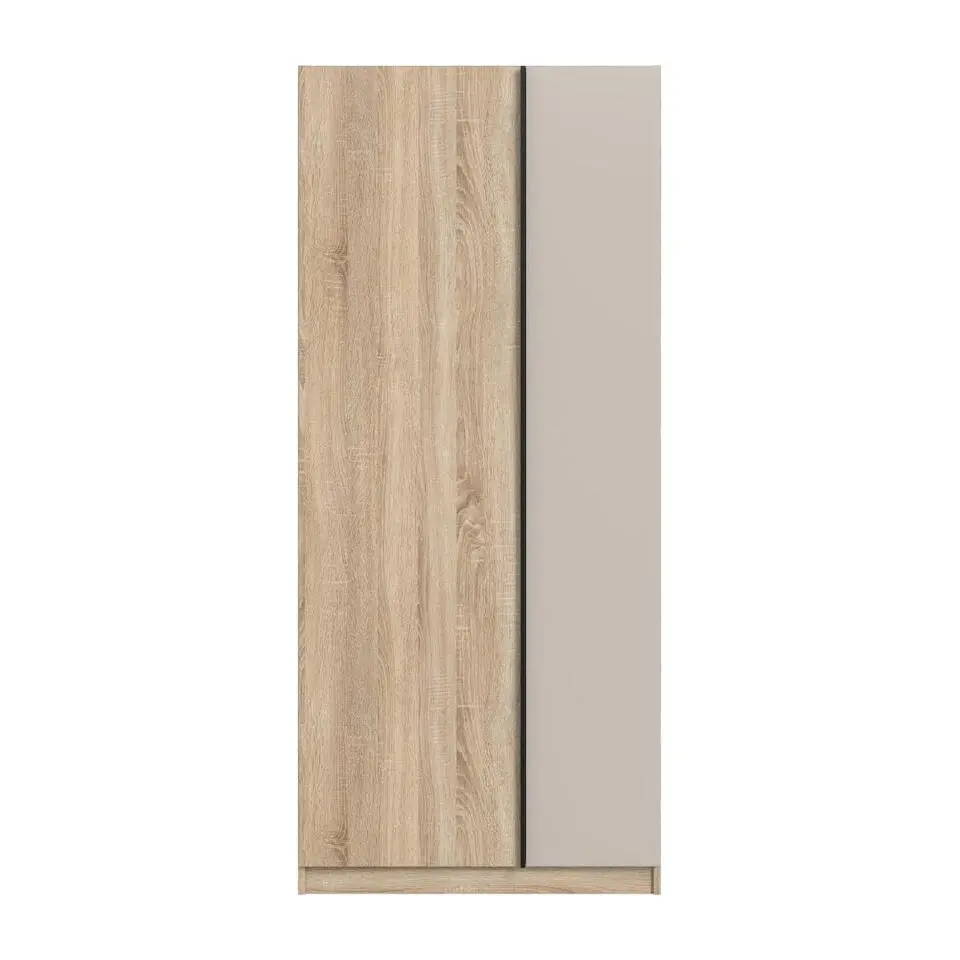 Hioshop Oakland kledingkast 2 deuren eik decor- kashmir decor
