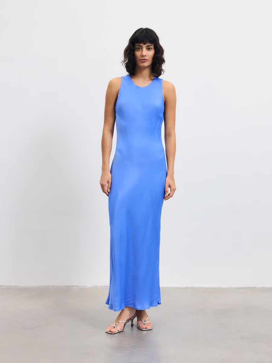 Satin Viscose Maxi Dress