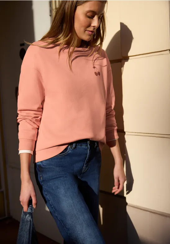 Langarm Sweatshirt mit Backprint