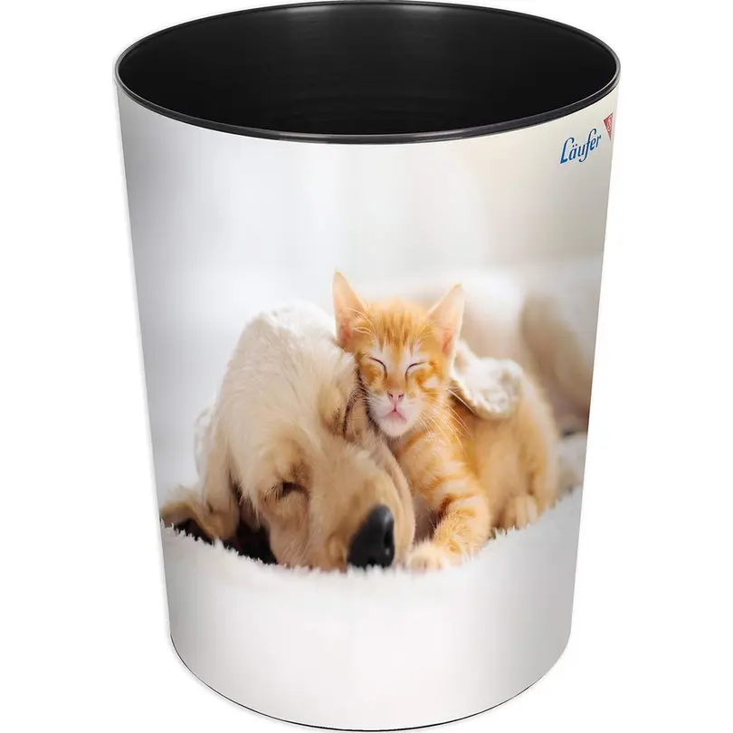 Papierkorb Hund und Katze