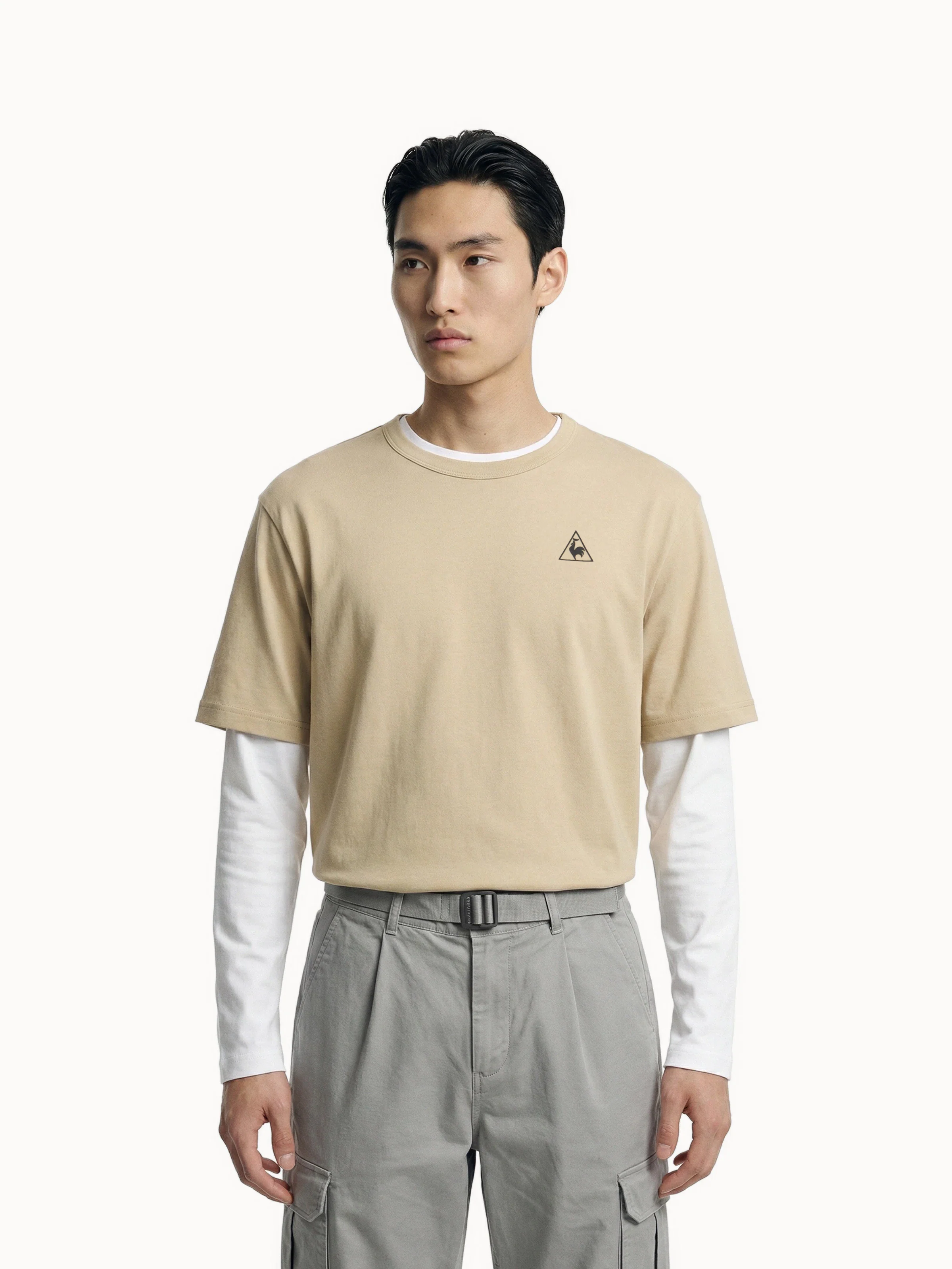 T-shirt oversize en jersey de coton et logo triangle