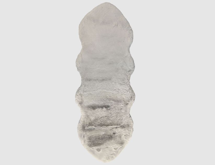 Kunstschaffell Grau 55x160cm
