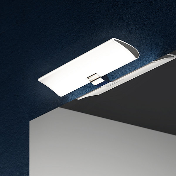 Emuca Spot LED pour miroir de salle de bain Aries (AC 230V 50Hz), 7 W, Chromé, Plastique et Aluminium
