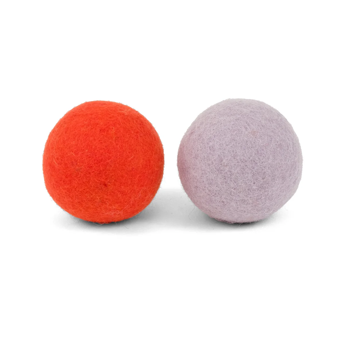 myfelt - Mats & Marla Hundespielzeug, Ball Set, rotorange / lavendel