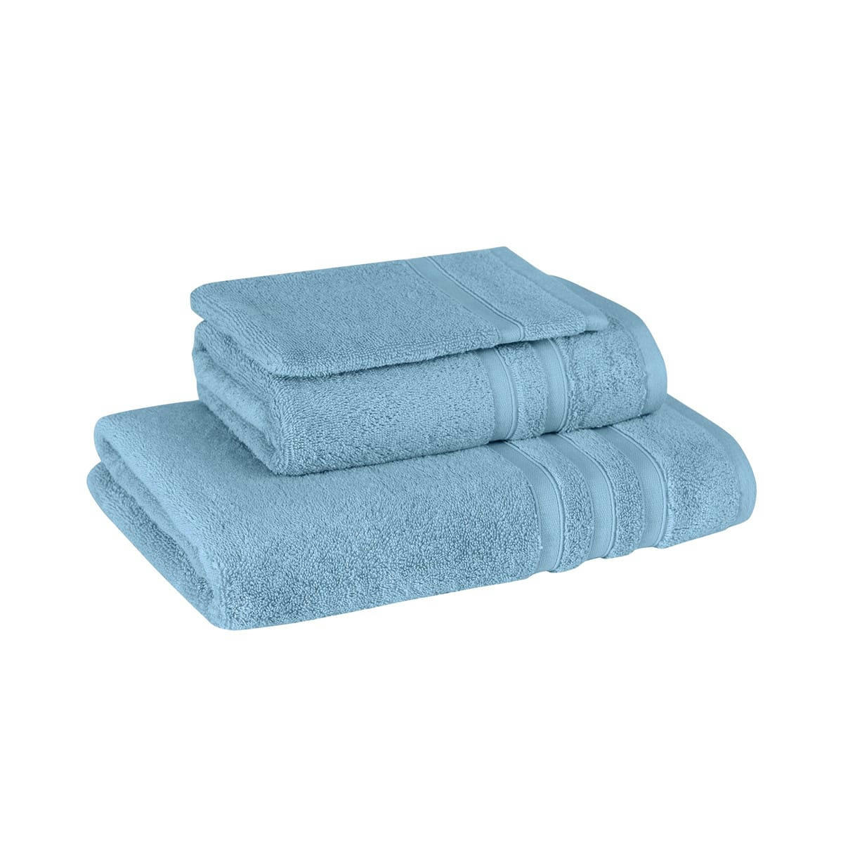 SENSILK - Ensemble de bain 3 pièces en coton/modal Cobalt