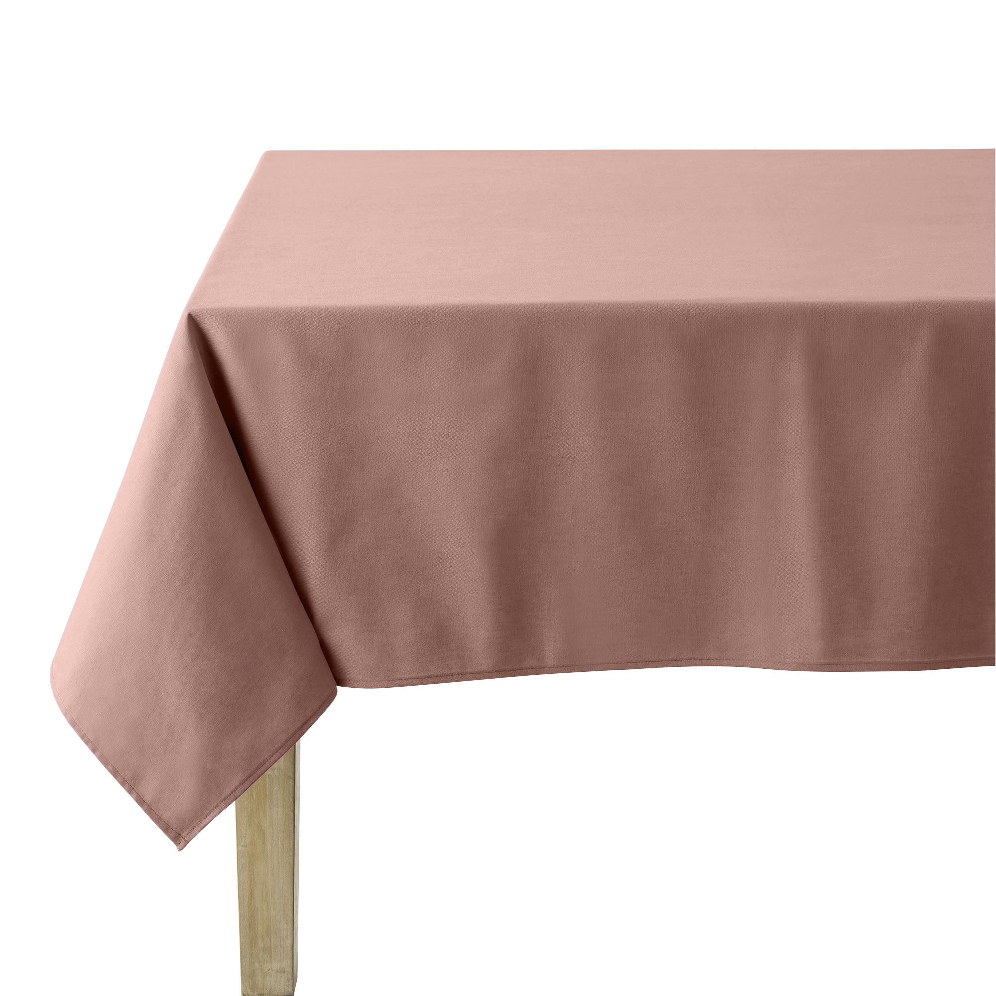 CAMBRAI - Nappe en coton traitee teflon dragee 180 x 180