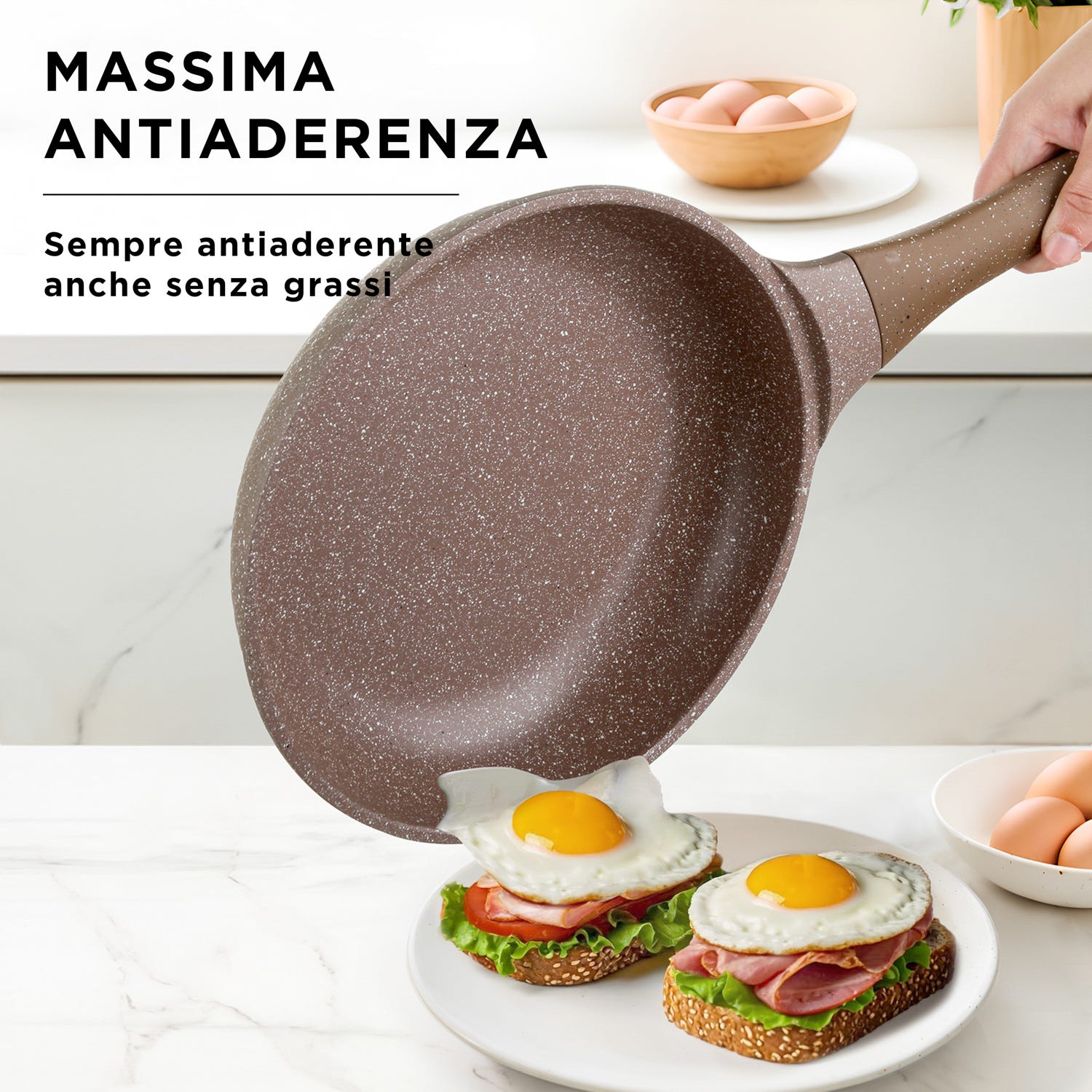 Batteria di pentole antiaderenti 4 pezzi 0 Grassi