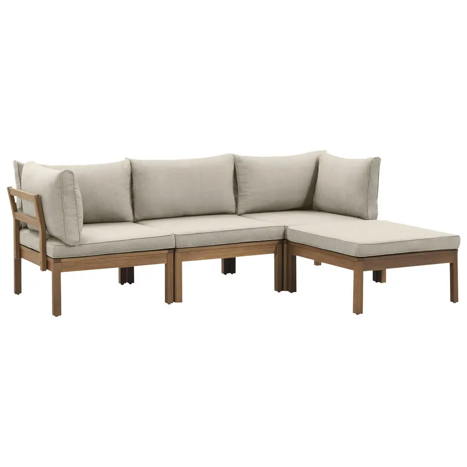 Loungeset Orleàns - zand - 4-delig