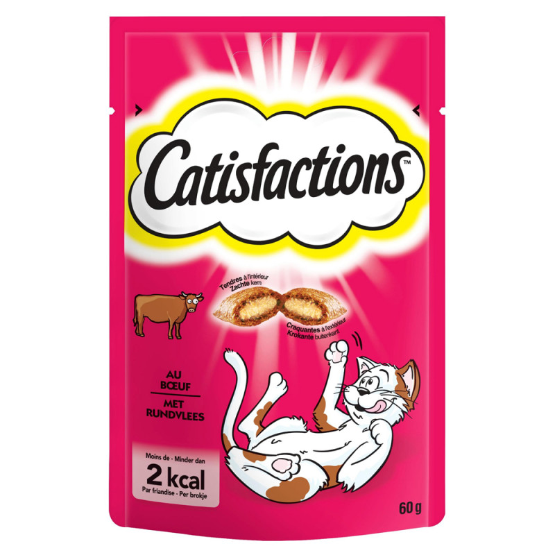Friandise pour chat au boeuf 0,06 kg CATISFACTIONS