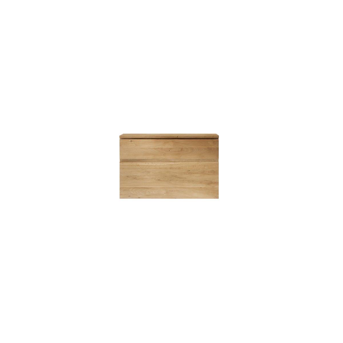 Tikamoon Massief eikenhouten wastafelmeubel 80 cm - Naturel