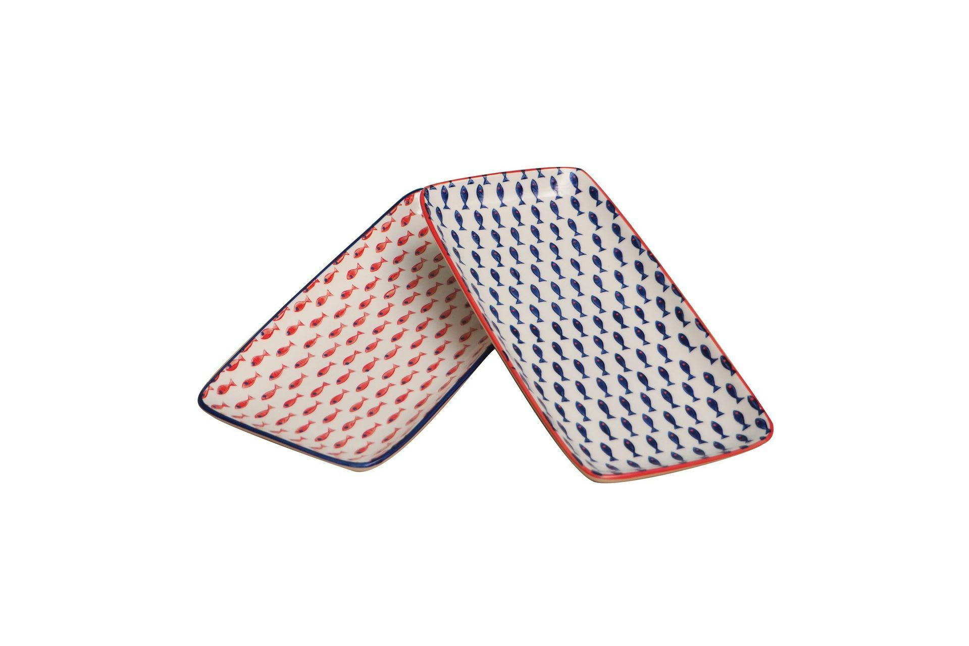 PEZ - Set de 2 plats à cake en céramique multicolore