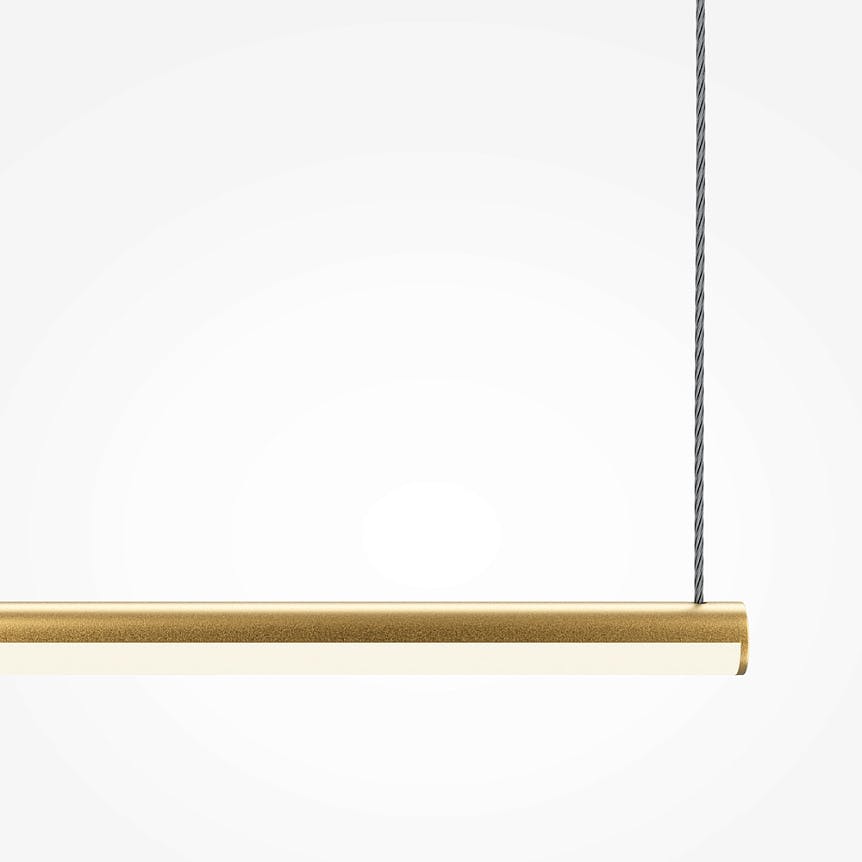 Suspension design LED – barre horizontale dorée SALEM
