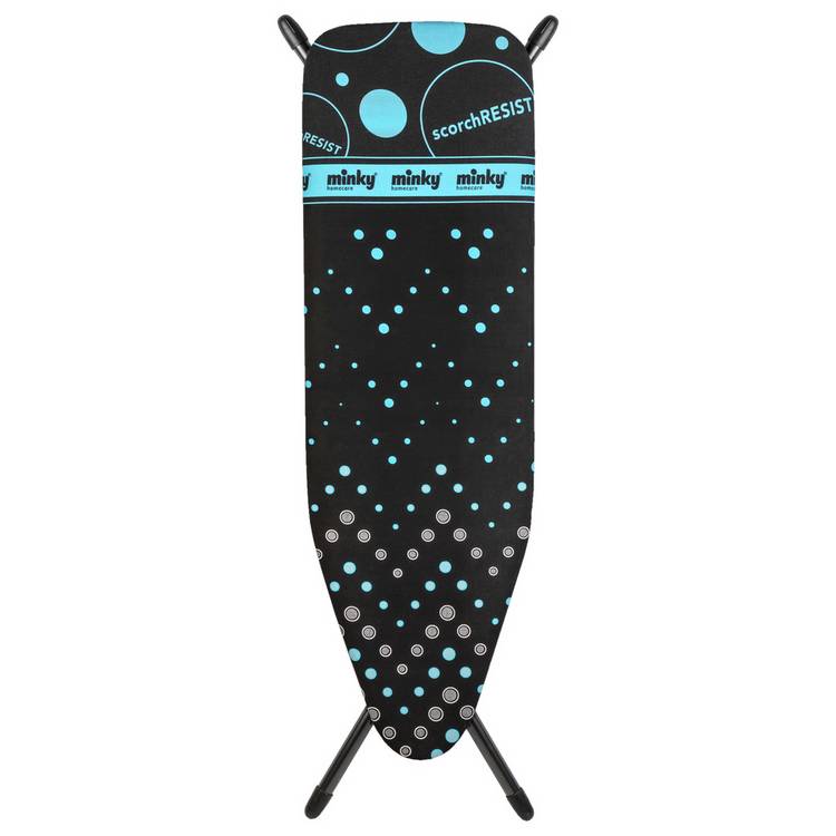 Minky 122x38cm Scorch Resist Ironing Board - Black