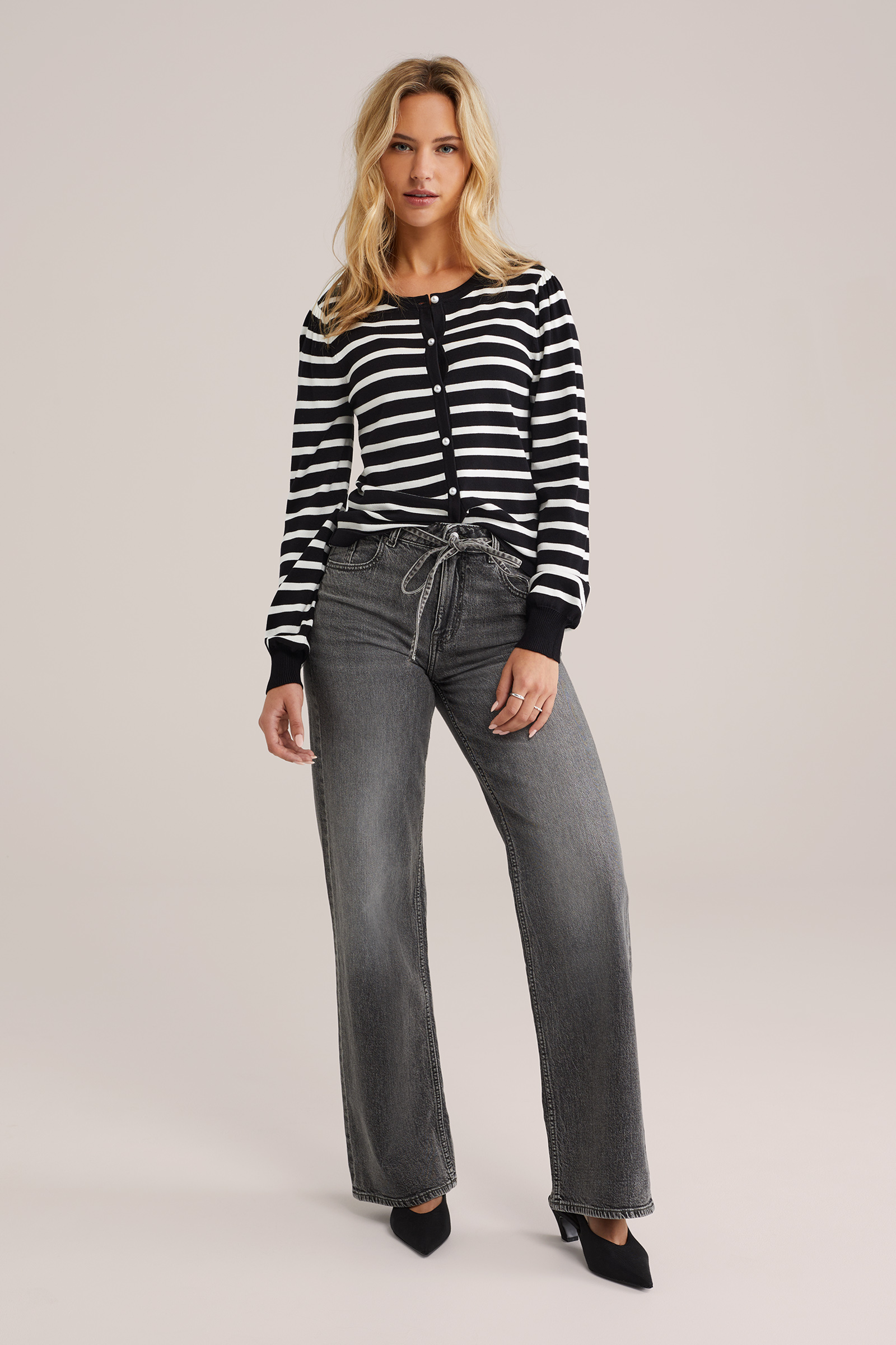 Dames vest met streep