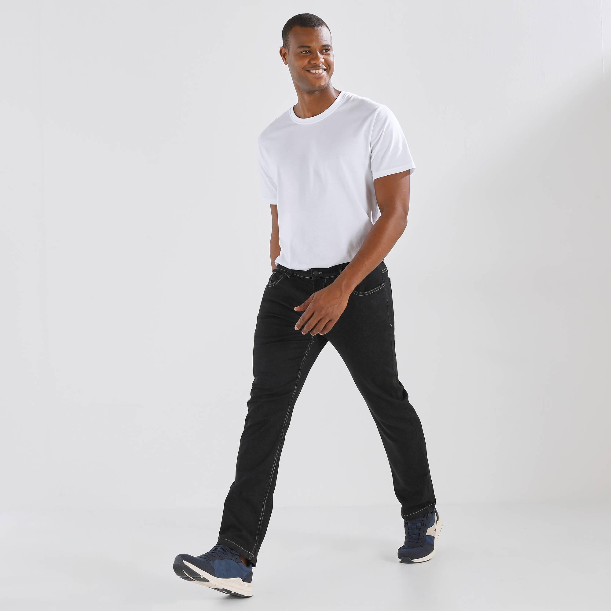 Jean droit basique coton stretch - L32