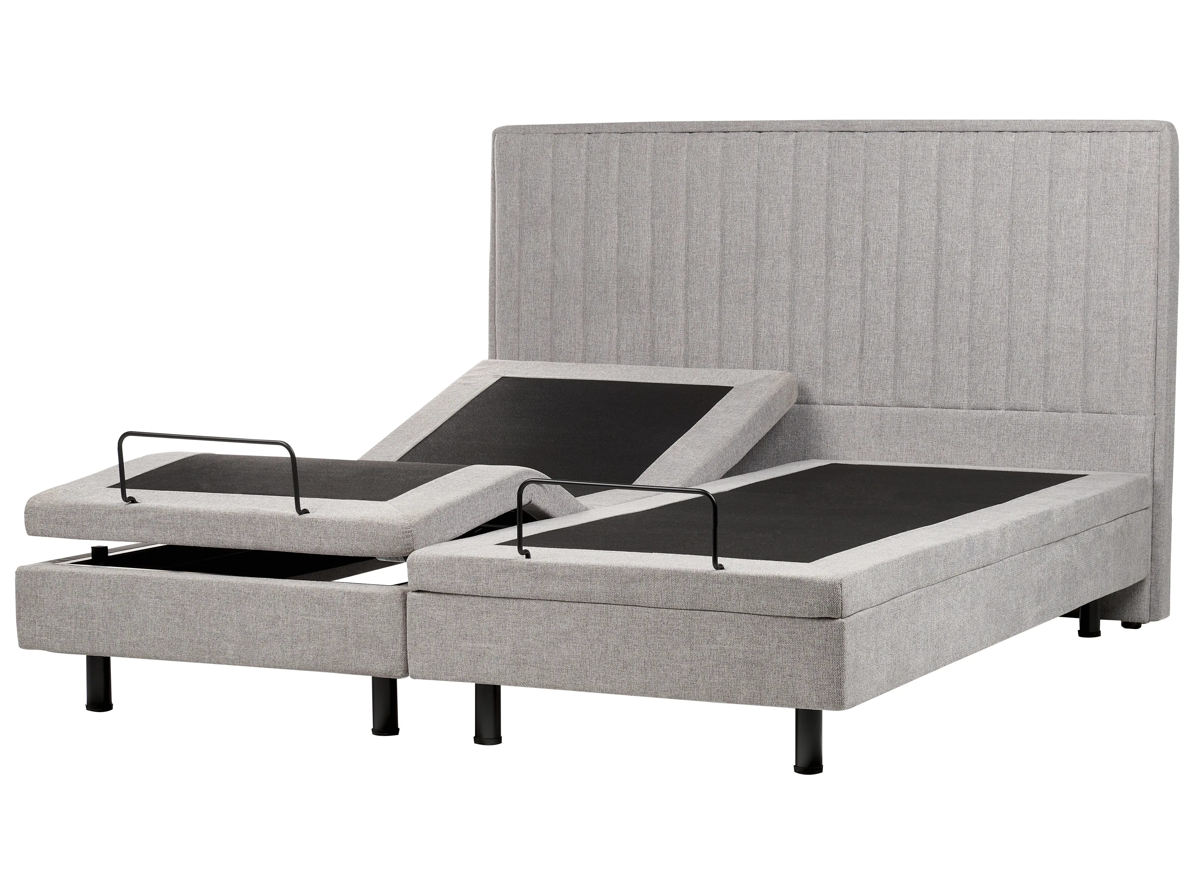 Adjustable Bed Fabric CASTELLAN 180 x 200 cm (EU Super King) Light Grey
