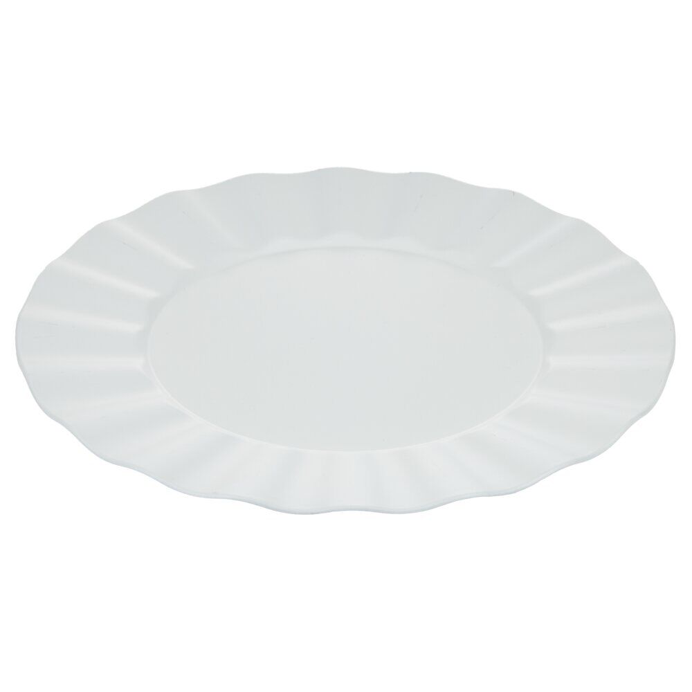 Sous-assiette bord ondulé Ø33 cm blanc
