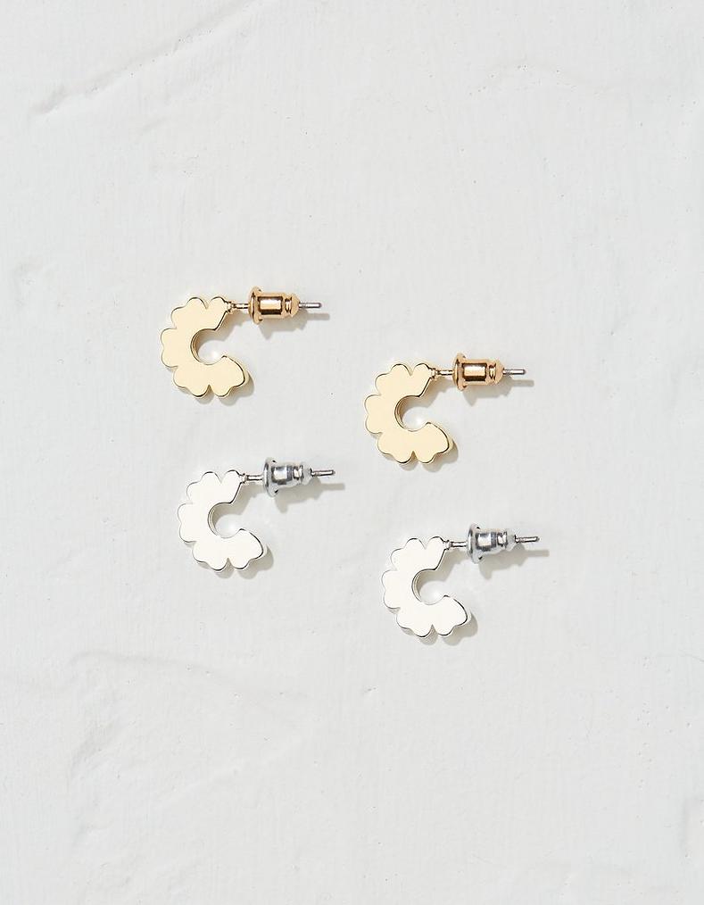 2pk Flower Huggy Hoop