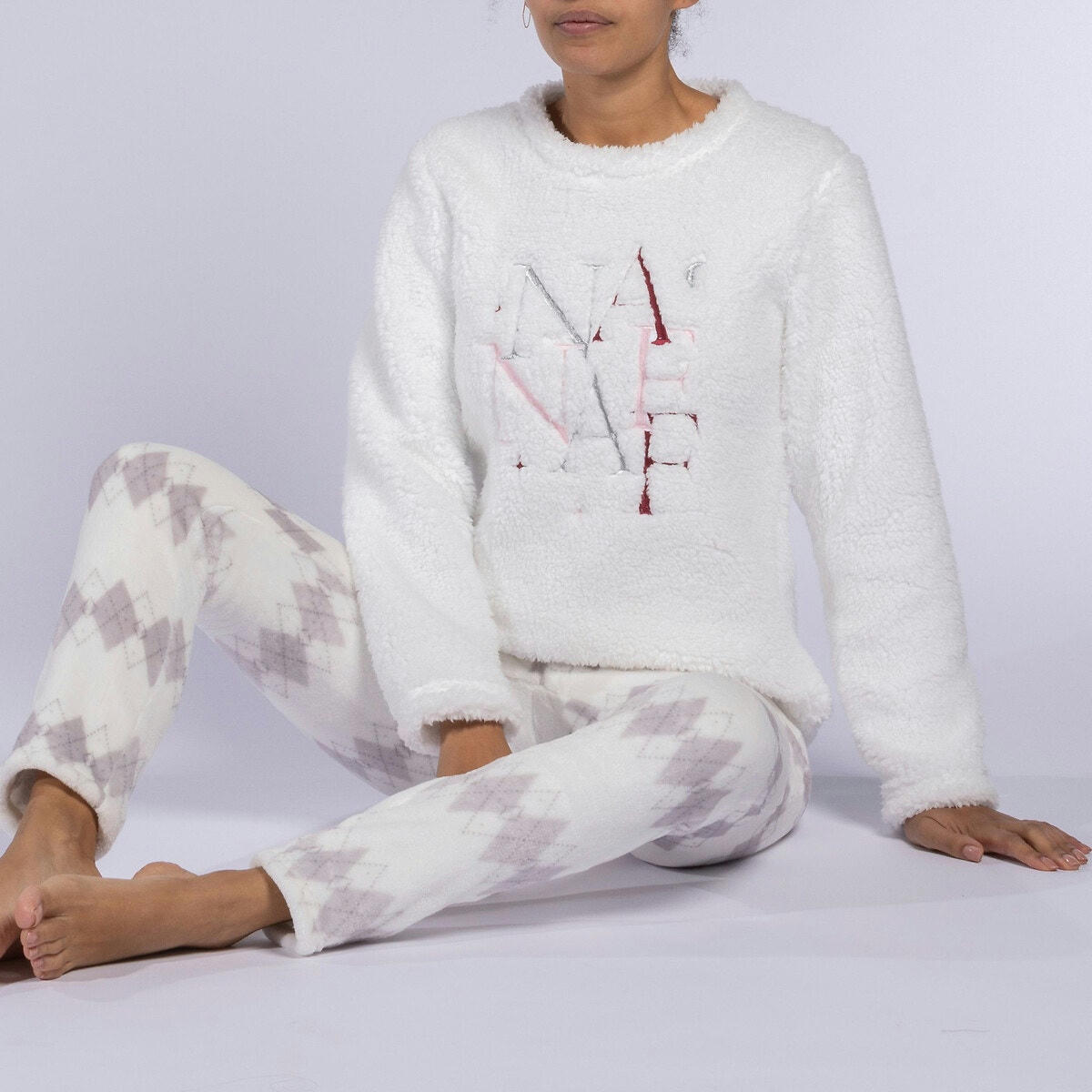 Pyjama manches longues tout doux, Argyle