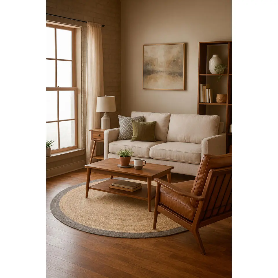 Dutch Lifestyle - Jute - Vloerkleed - 150x150 cm - Beige