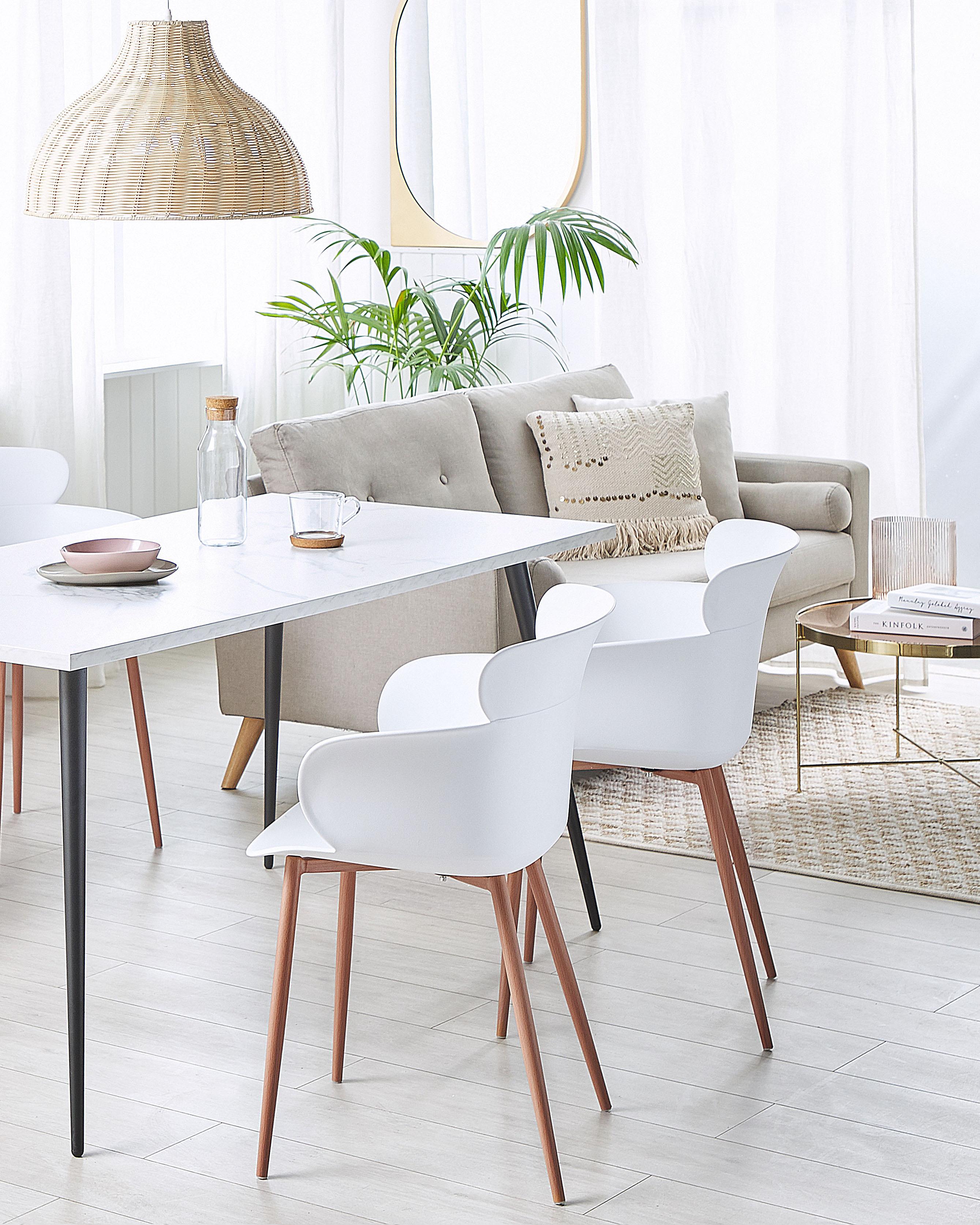 Set of 2 Dining Chairs SUMKLEY White